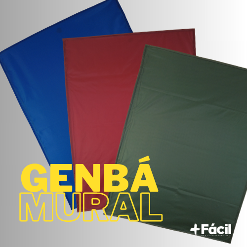 Genbá mural 0.95x0.70 mts color azul rey/burdeo/verde oliva, pizarra interactiva para lluvias de ideas, planificación, organización, creatividad. 1 unidad